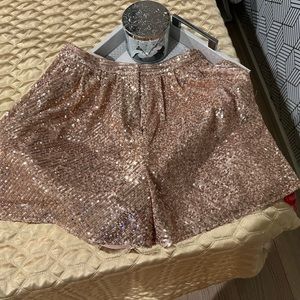 Maje gold sequin shorts